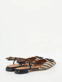 Andrea Puccini – Slingpumps aus Synthetik in Flechtoptik