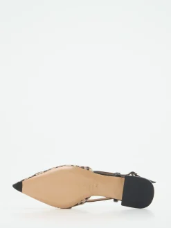Andrea Puccini – Slingpumps aus Synthetik in Flechtoptik