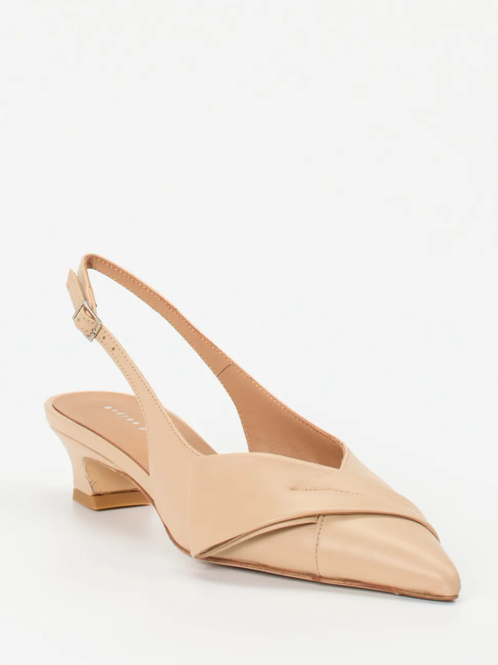 Andrea Puccini – Slingpumps aus Lammleder beige
