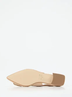 Andrea Puccini – Slingpumps aus Veloursleder Beige