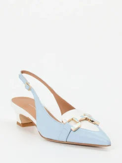 Andrea Puccini – Slingpumps aus Lammleder Pastellblau