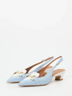 Andrea Puccini – Slingpumps aus Lammleder Pastellblau