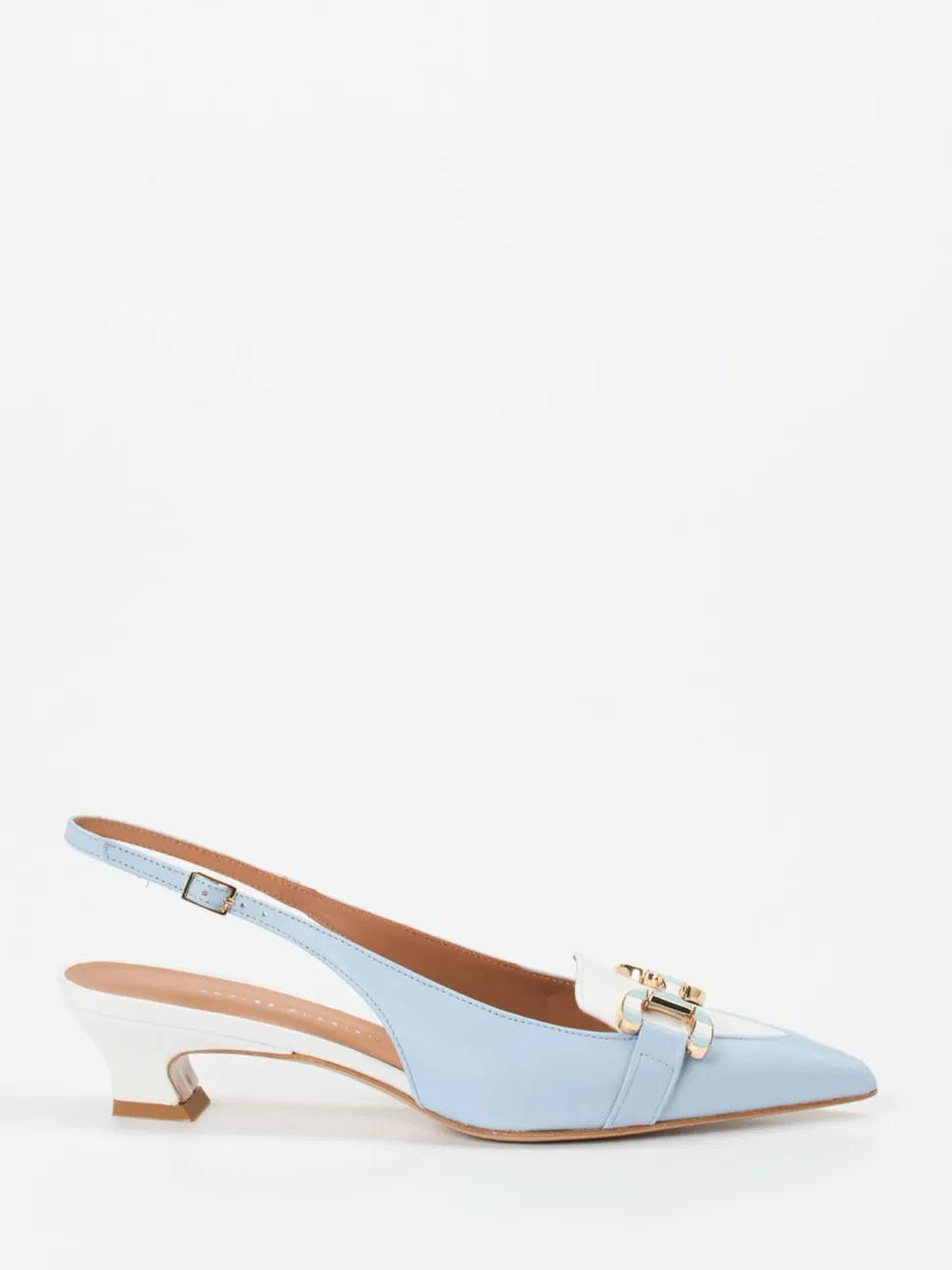 Andrea Puccini – Slingpumps aus Lammleder Pastellblau
