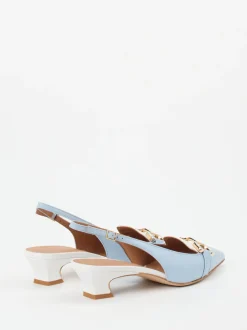 Andrea Puccini – Slingpumps aus Lammleder Pastellblau
