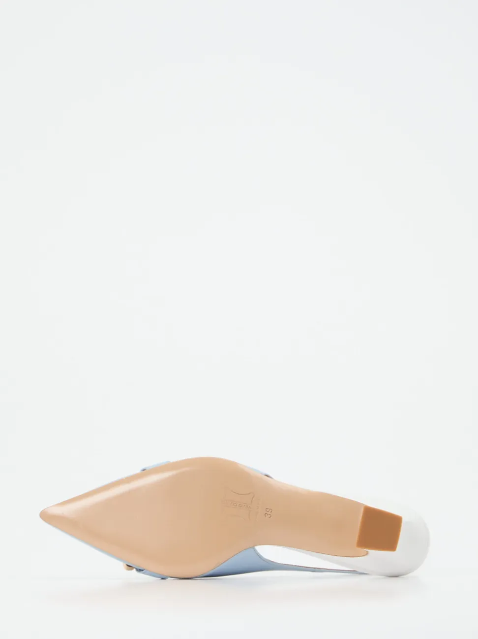 Andrea Puccini – Slingpumps aus Lammleder Pastellblau