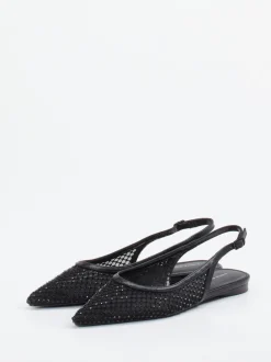 Andrea Puccini – Slingpumps aus Netzgewebe Schwarz