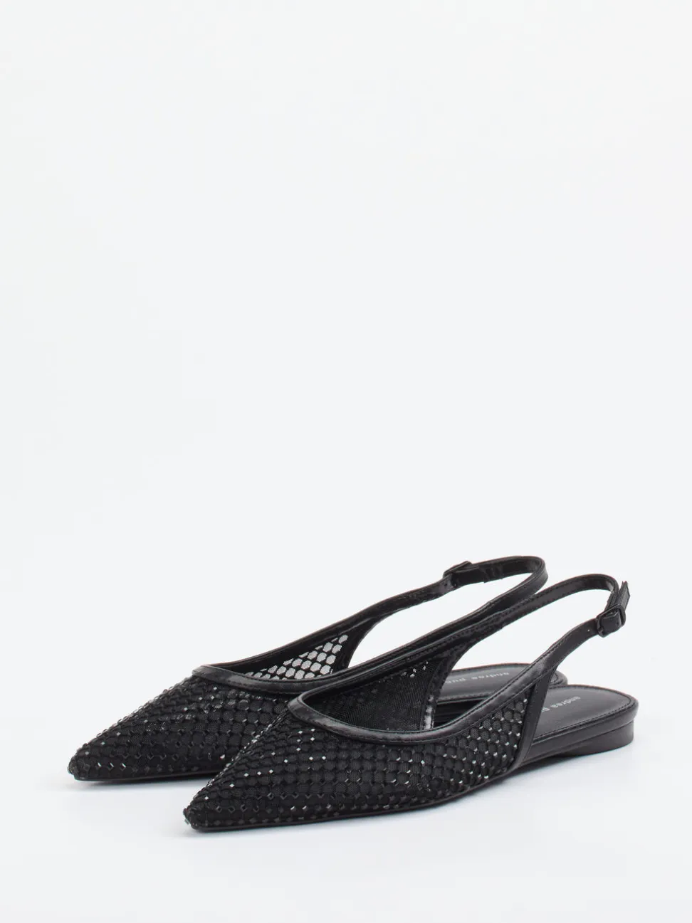 Andrea Puccini – Slingpumps aus Netzgewebe Schwarz