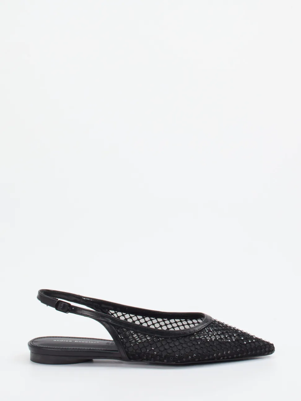 Andrea Puccini – Slingpumps aus Netzgewebe Schwarz