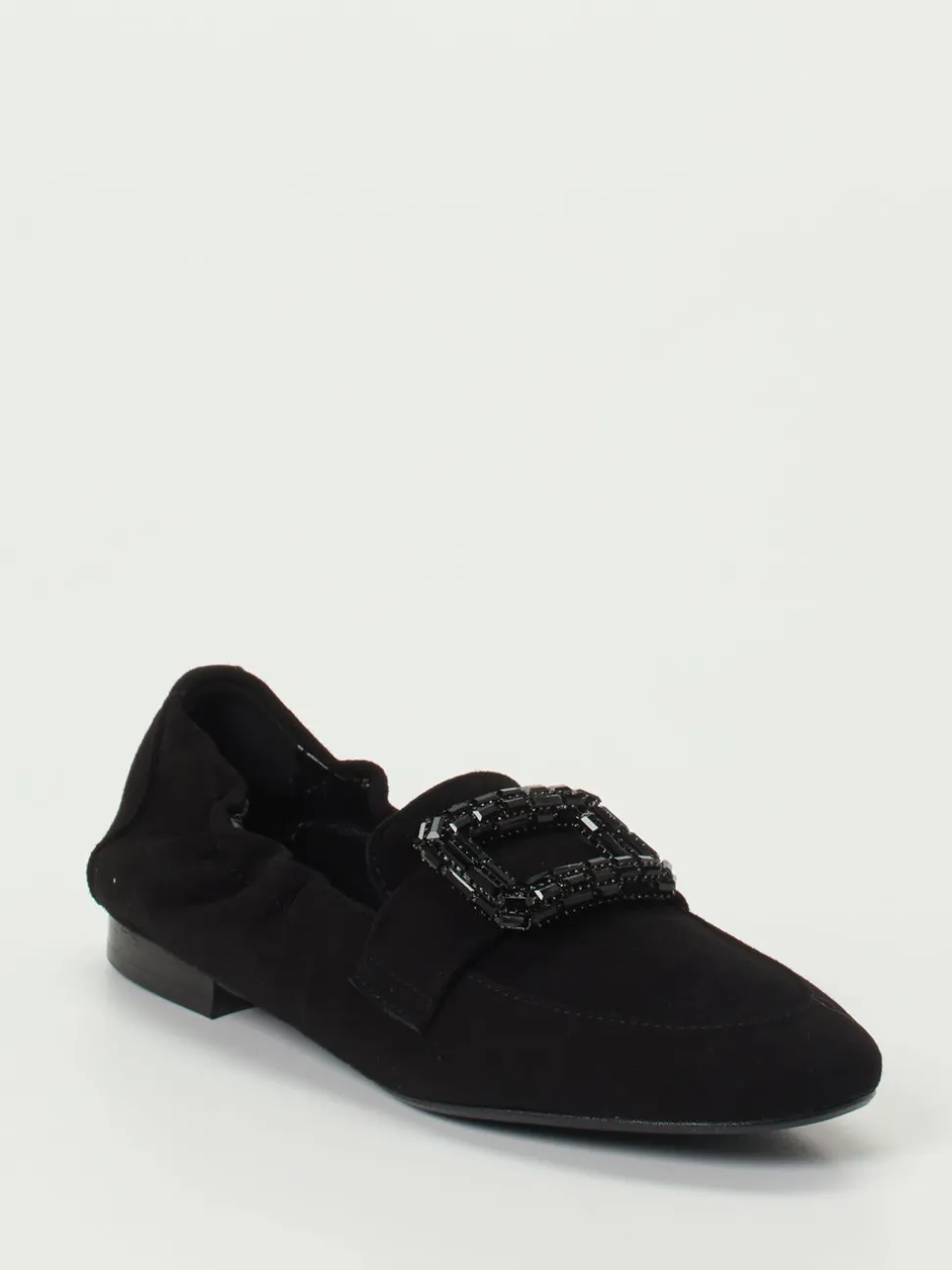 Andrea Puccini – Slipper aus Veloursleder schwarz
