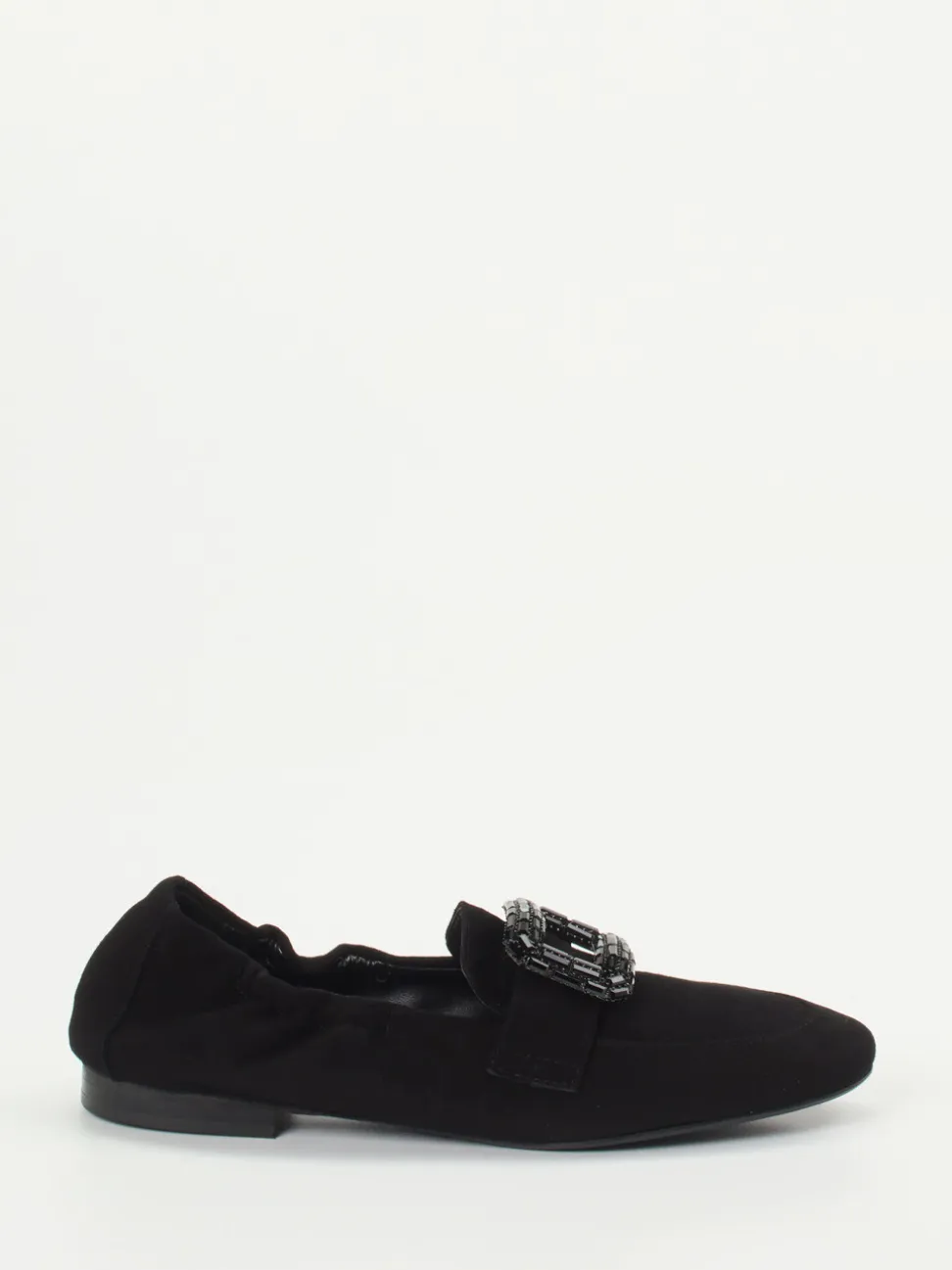 Andrea Puccini – Slipper aus Veloursleder schwarz