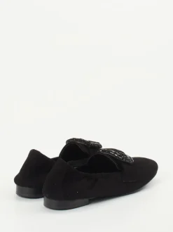 Andrea Puccini – Slipper aus Veloursleder schwarz