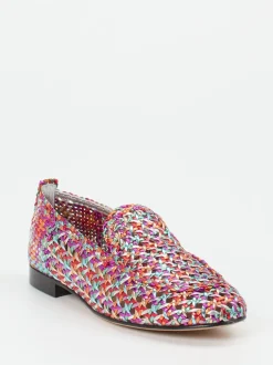 Andrea Puccini – Slipper aus Flechtleder Multicolor