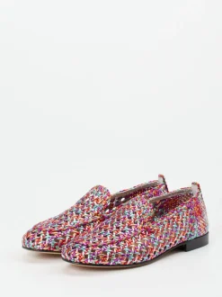 Andrea Puccini – Slipper aus Flechtleder Multicolor