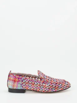 Andrea Puccini – Slipper aus Flechtleder Multicolor