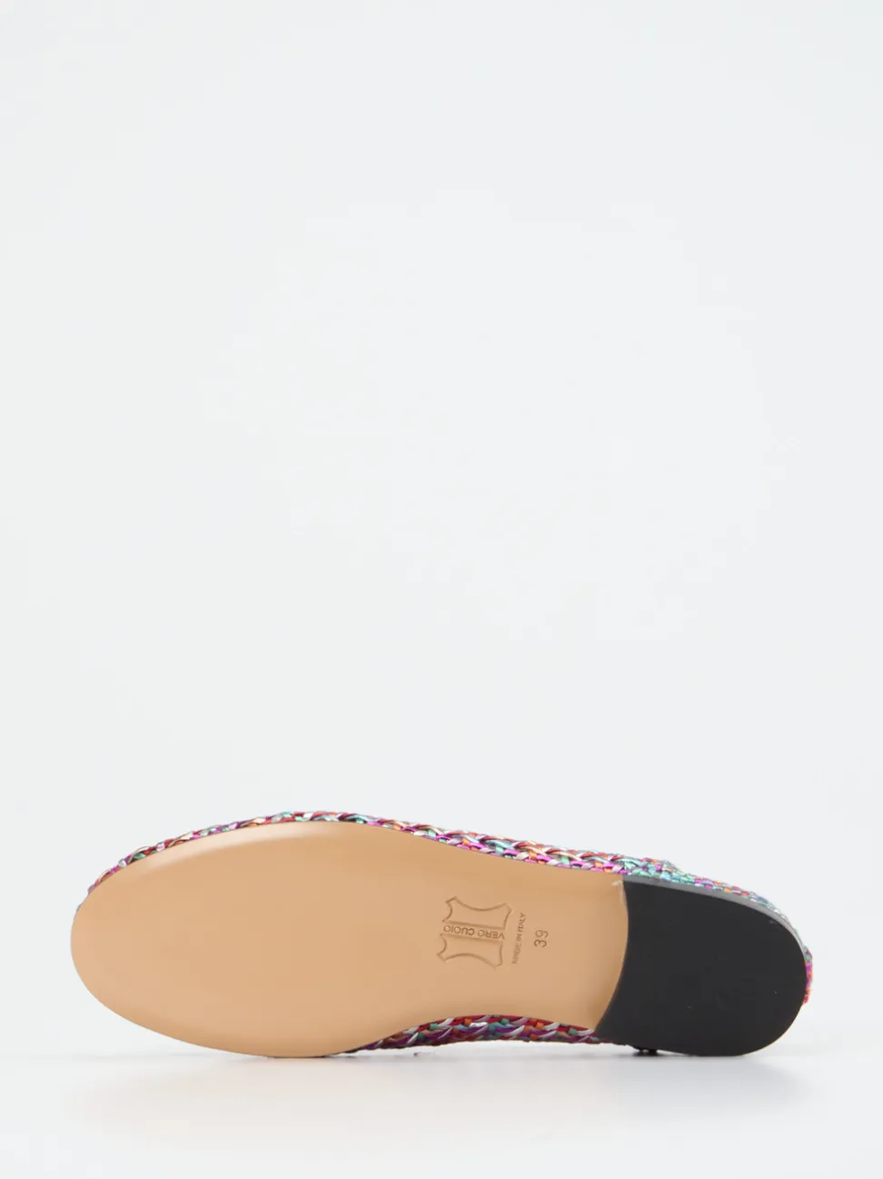 Andrea Puccini – Slipper aus Flechtleder Multicolor