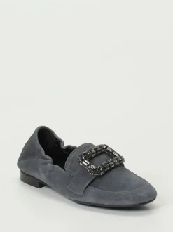 Andrea Puccini – Slipper aus Veloursleder anthrazitgrau