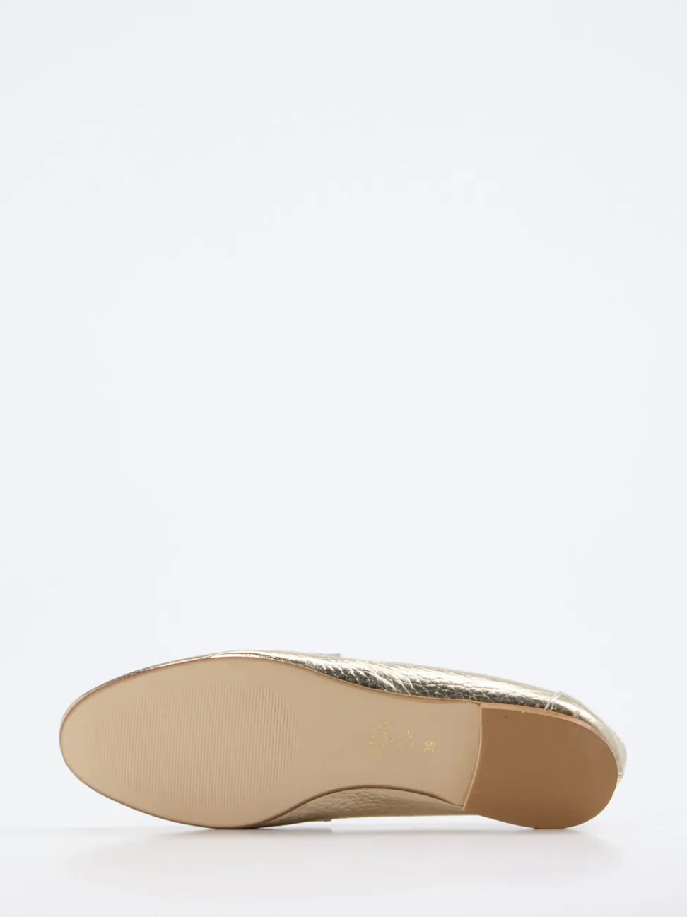 Andrea Puccini – Slipper aus Metallicleder goldfarben