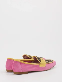 Andrea Puccini – Slipper aus Veloursleder mit Animal-Print