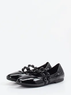 Andrea Puccini – Spangenpumps aus Lackleder Schwarz