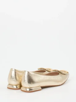 Andrea Puccini – Spitzballerinas aus Metallicleder gold