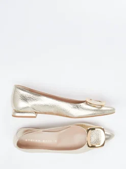 Andrea Puccini – Spitzballerinas aus Metallicleder gold