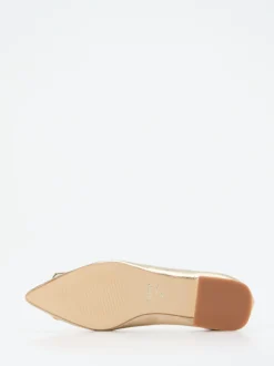 Andrea Puccini – Spitzballerinas aus Metallicleder gold