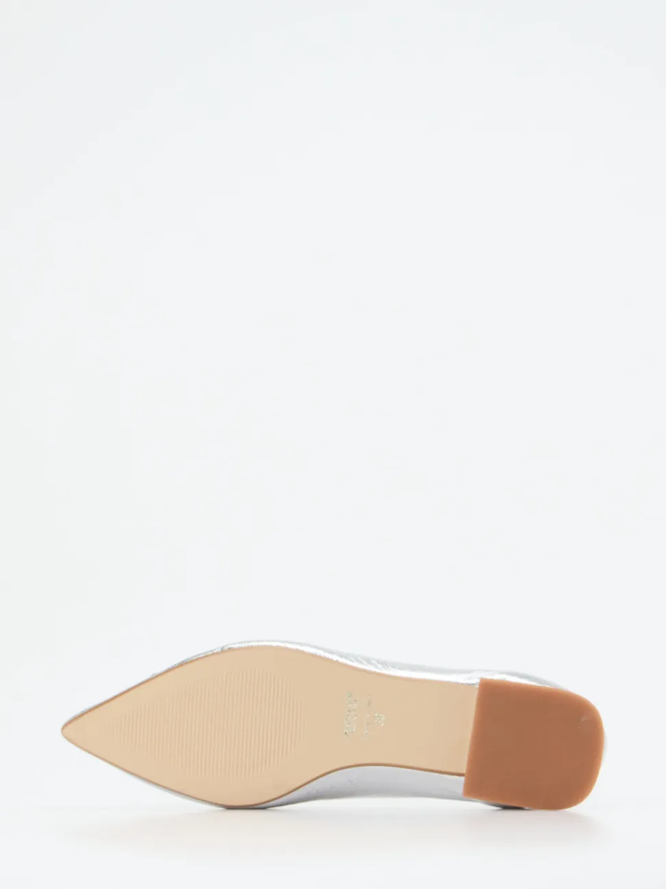 Andrea Puccini – Spitzballerinas aus Metallicleder silber