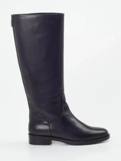 Andrea Puccini – Stiefel aus Kalbleder tiefdunkel violett