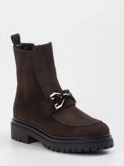 Andrea Puccini – Stiefeletten aus Veloursleder braun