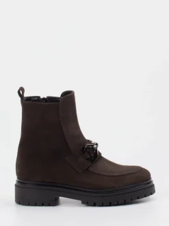 Andrea Puccini – Stiefeletten aus Veloursleder braun