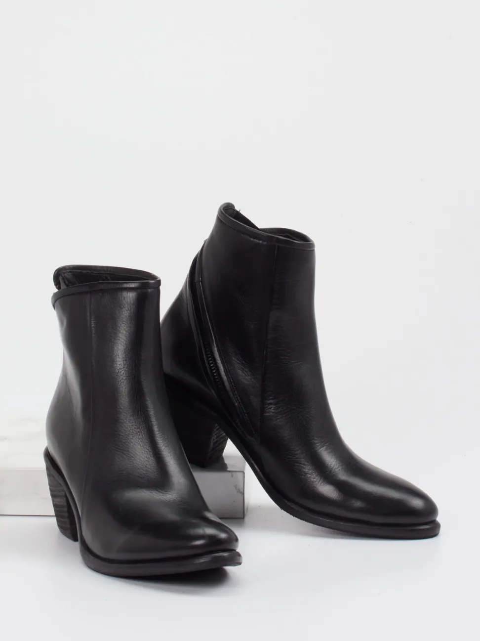 Andrea Puccini – Stiefeletten aus Kalbleder Schwarz