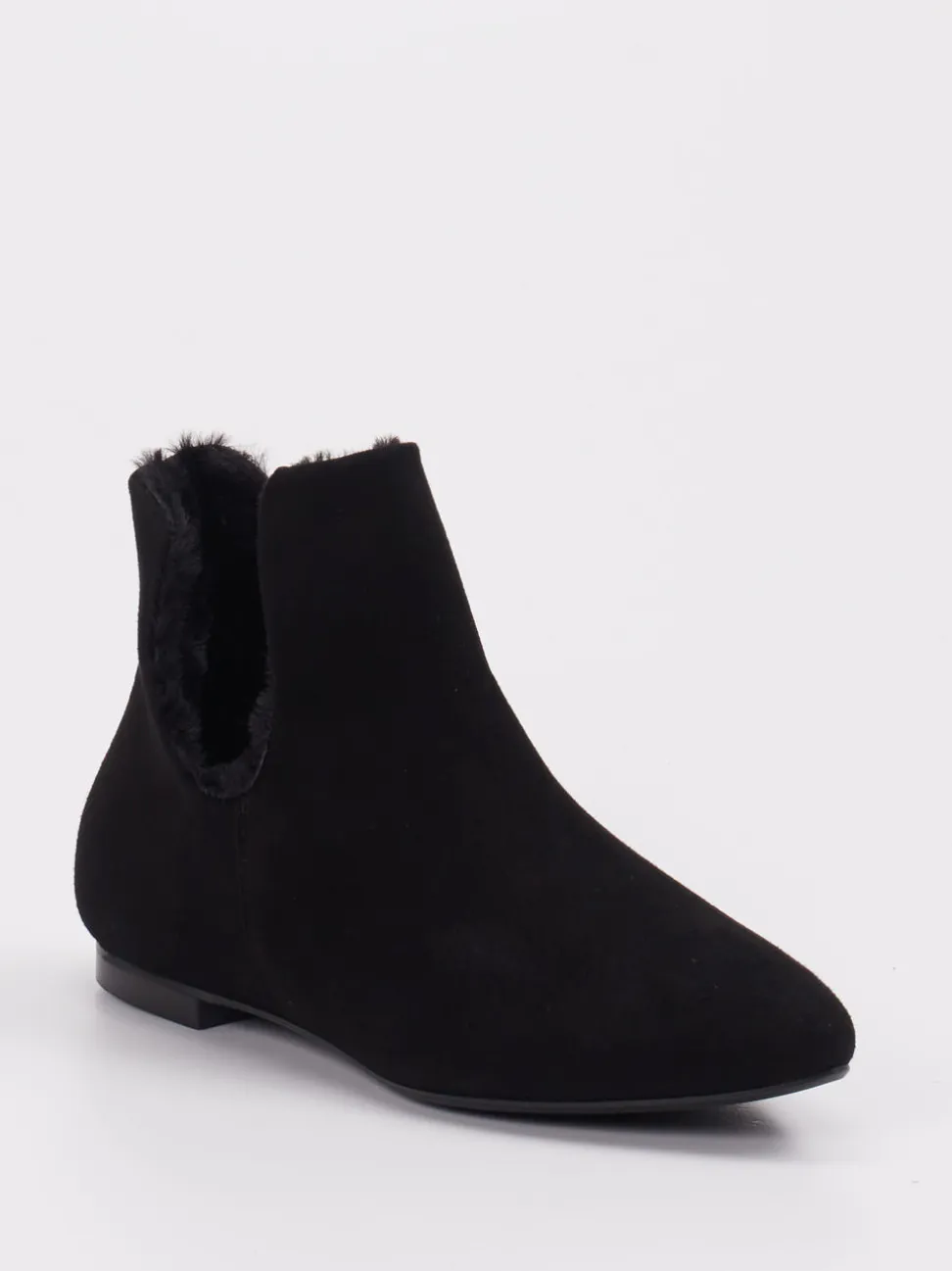 Andrea Puccini – Stiefelette aus Veloursleder schwarz