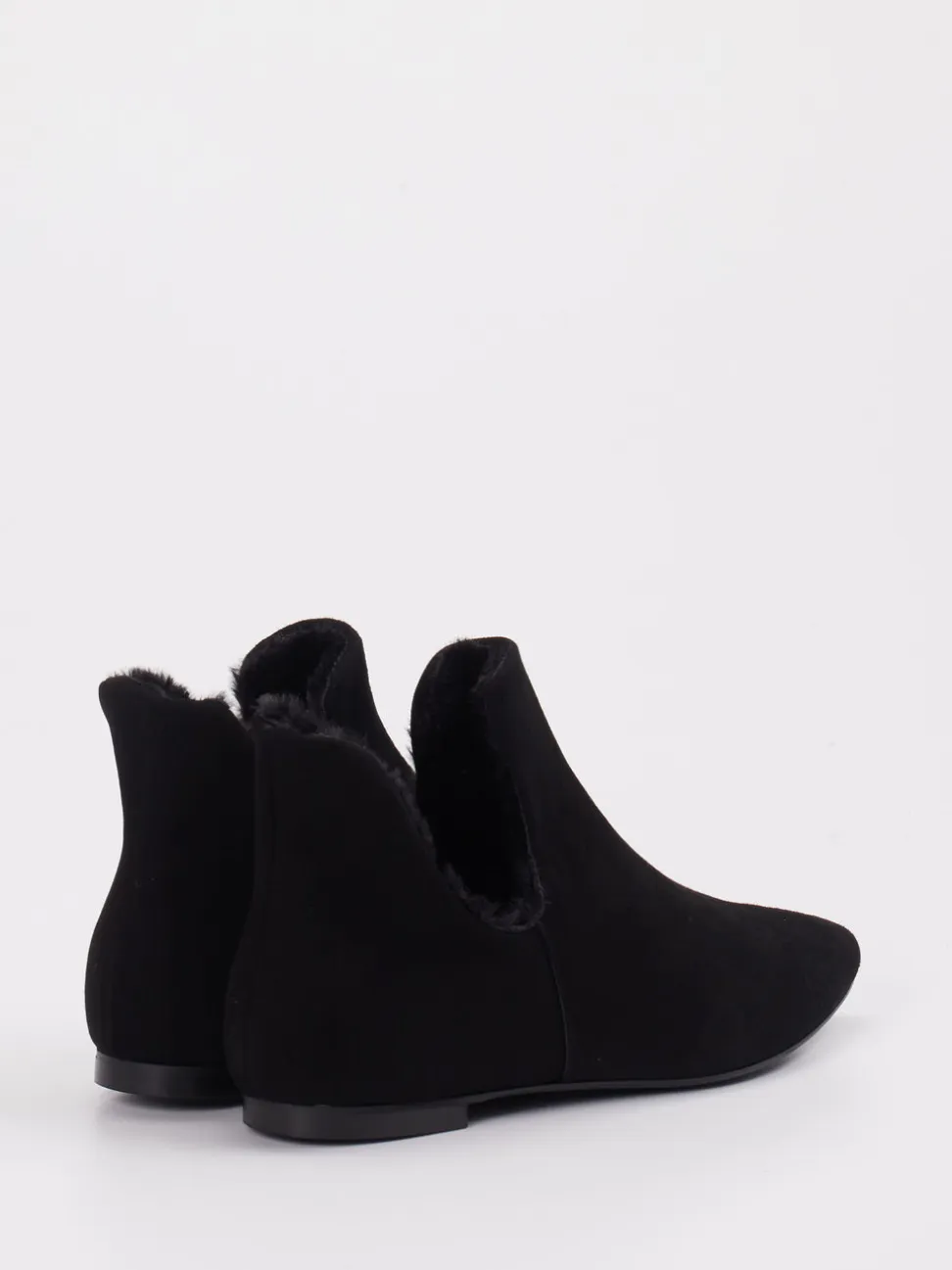 Andrea Puccini – Stiefelette aus Veloursleder schwarz