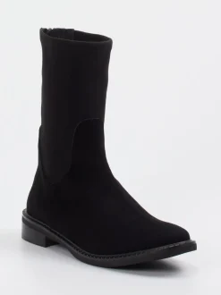 Andrea Puccini – Stiefelette aus Veloursleder schwarz