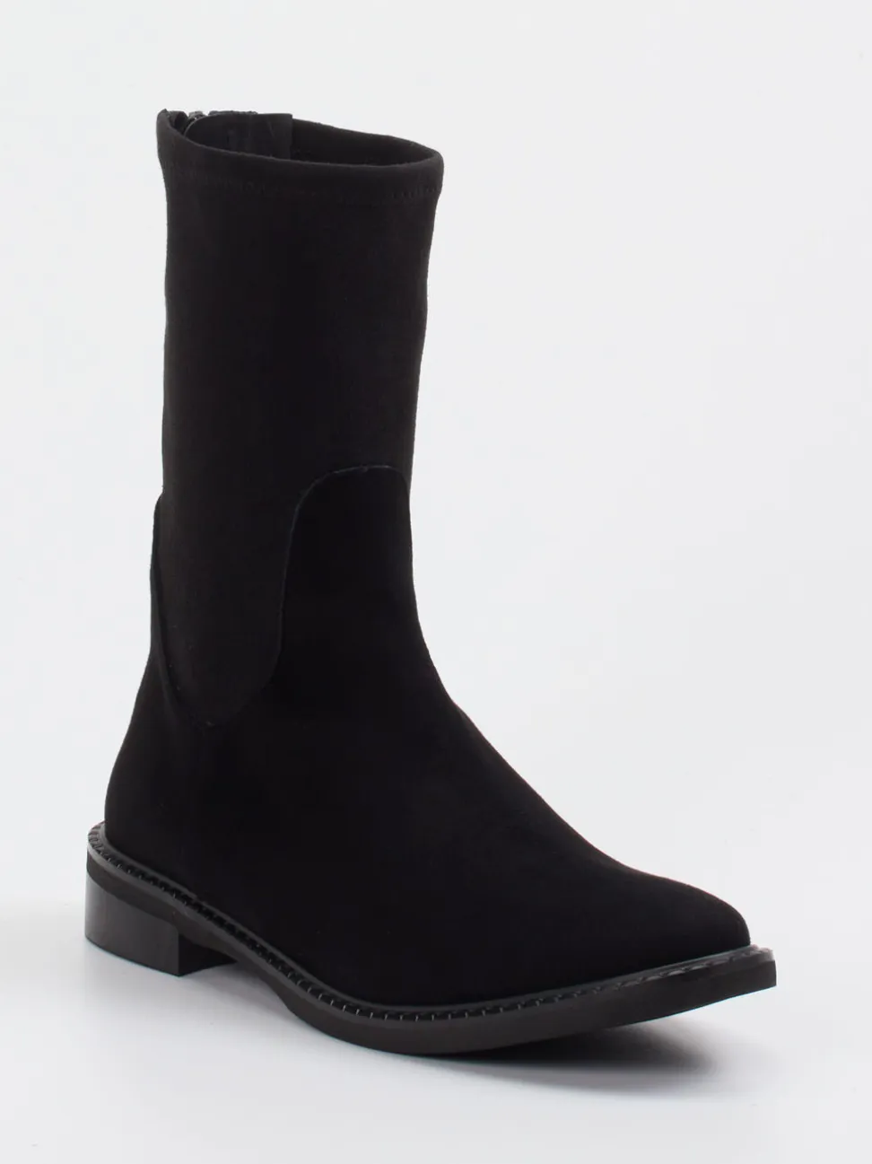 Andrea Puccini – Stiefelette aus Veloursleder schwarz