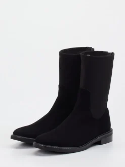 Andrea Puccini – Stiefelette aus Veloursleder schwarz