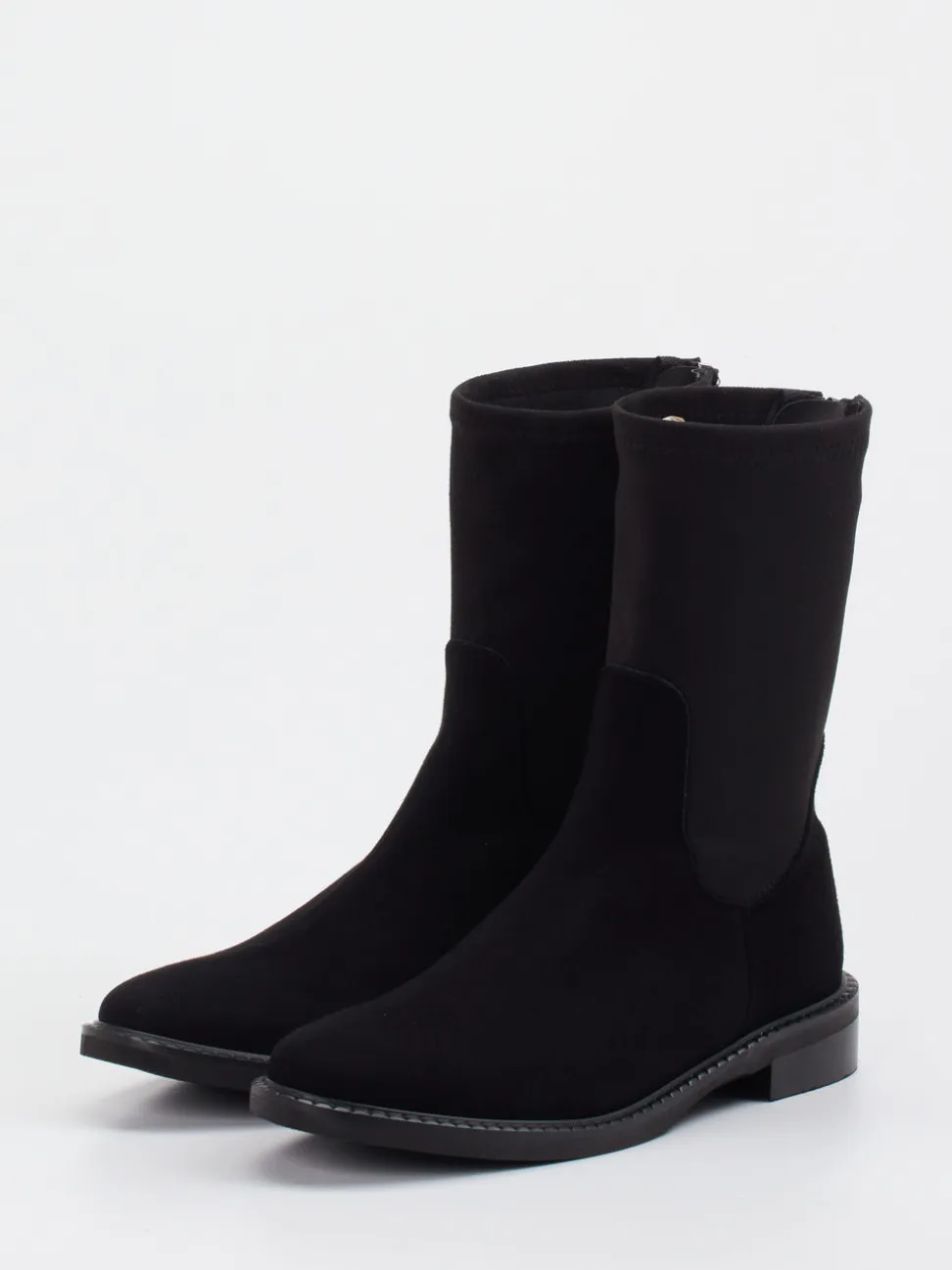 Andrea Puccini – Stiefelette aus Veloursleder schwarz