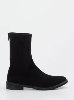 Andrea Puccini – Stiefelette aus Veloursleder schwarz
