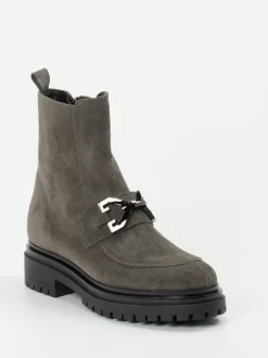 Andrea Puccini – Stiefelette aus Veloursleder steingrau