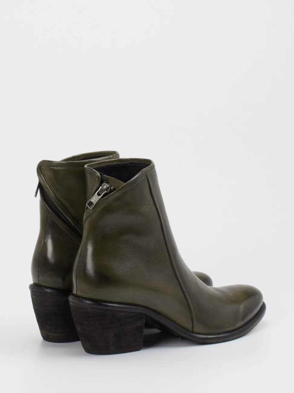 Andrea Puccini – Stiefelette aus Kalbleder in Olivgrün