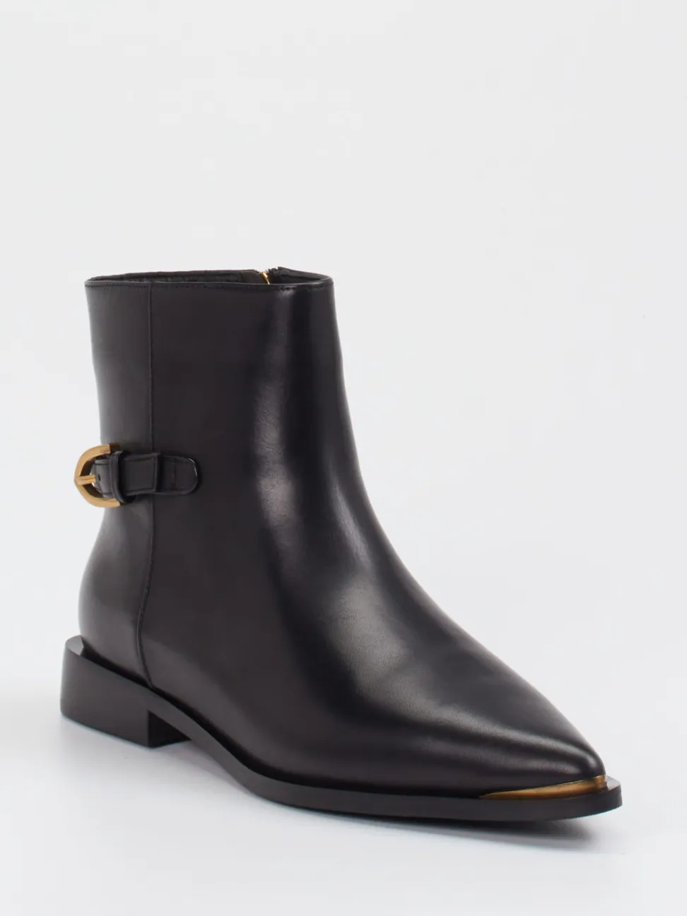 Andrea Puccini – Stiefelette aus Glattleder Schwarz