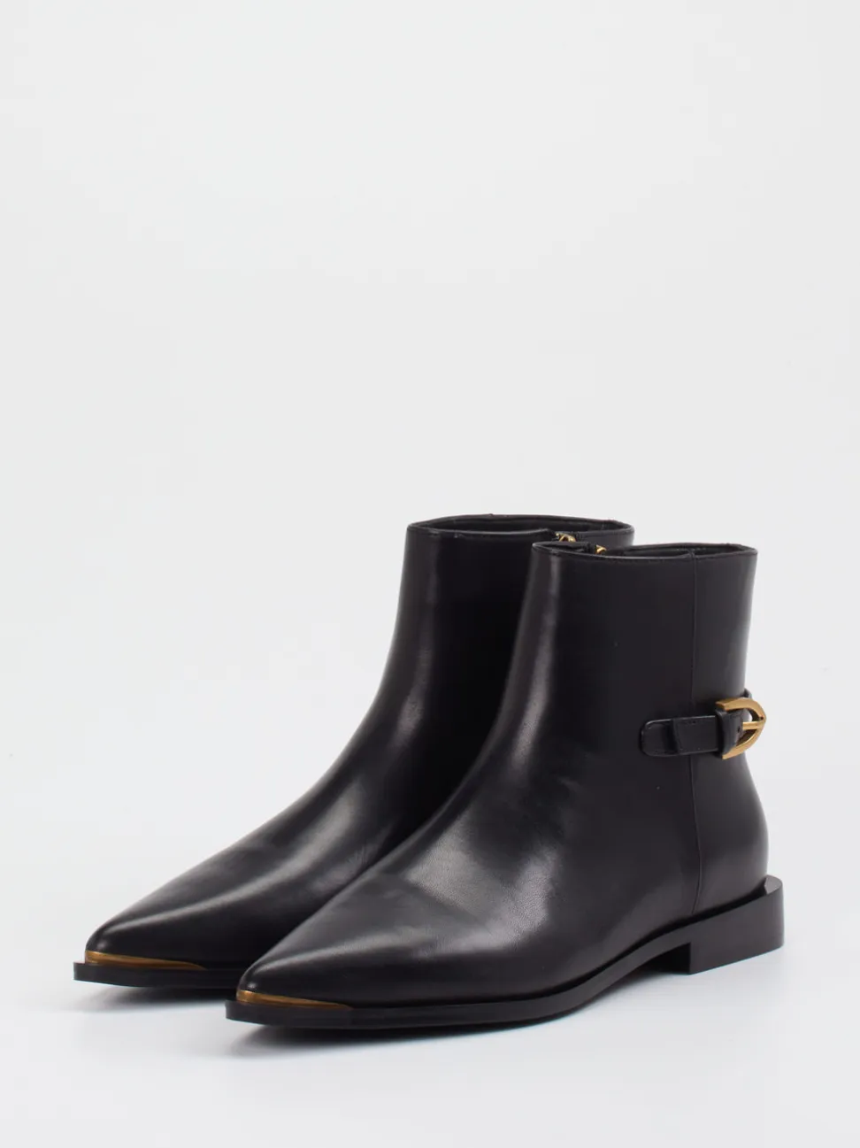 Andrea Puccini – Stiefelette aus Glattleder Schwarz
