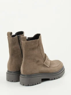 Andrea Puccini – Stiefeletten aus Veloursleder Taupe