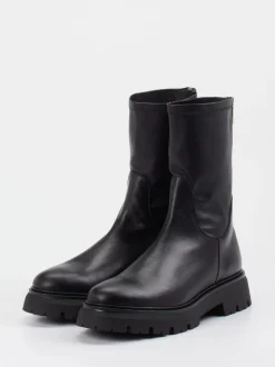 Andrea Puccini – Stiefeletten aus Lammleder Schwarz