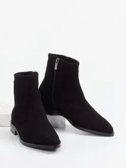 Andrea Puccini – Stiefeletten aus Veloursleder schwarz