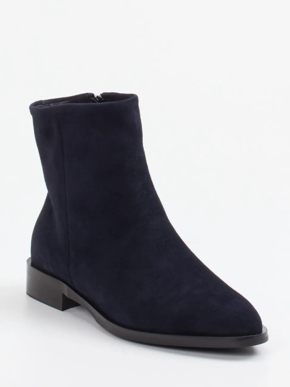 Andrea Puccini – Stiefelette aus Veloursleder dunkelblau