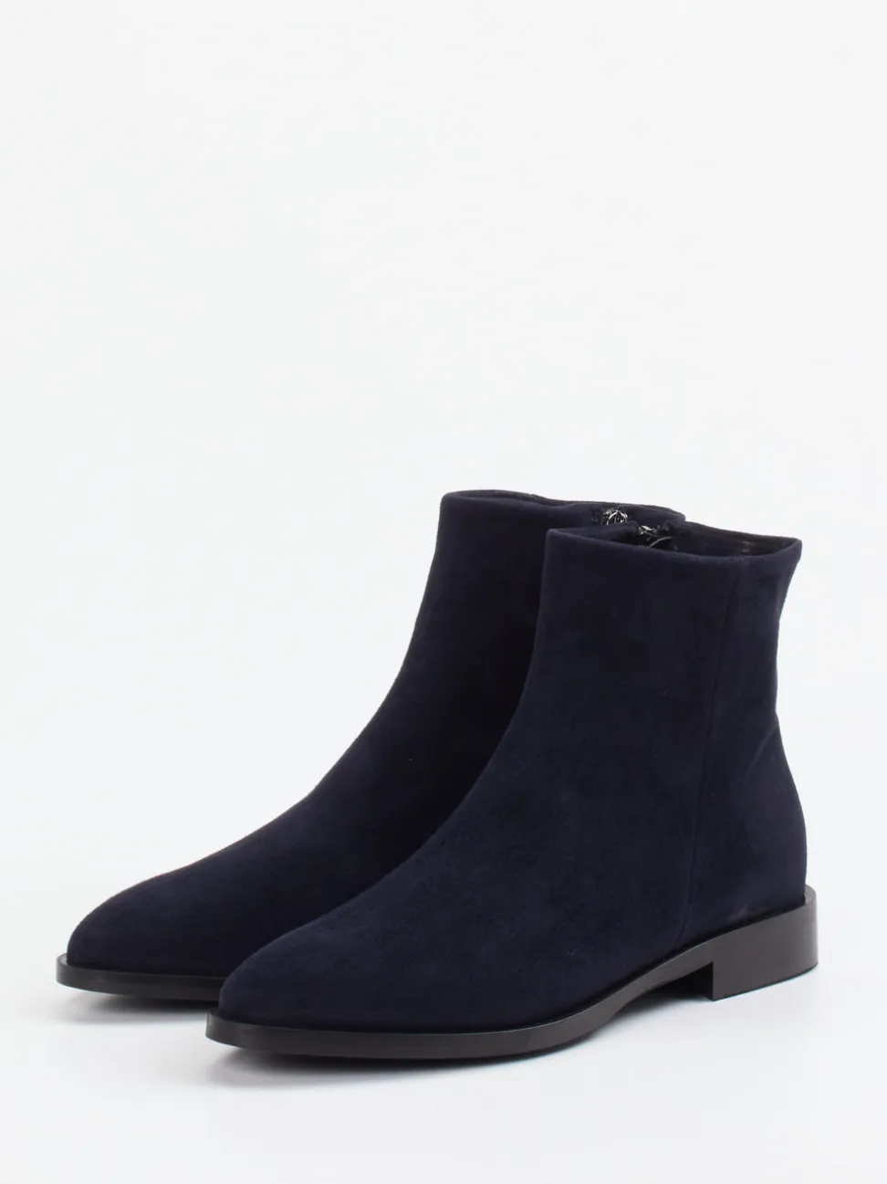 Andrea Puccini – Stiefelette aus Veloursleder dunkelblau