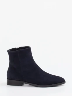Andrea Puccini – Stiefelette aus Veloursleder dunkelblau