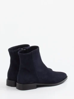 Andrea Puccini – Stiefelette aus Veloursleder dunkelblau