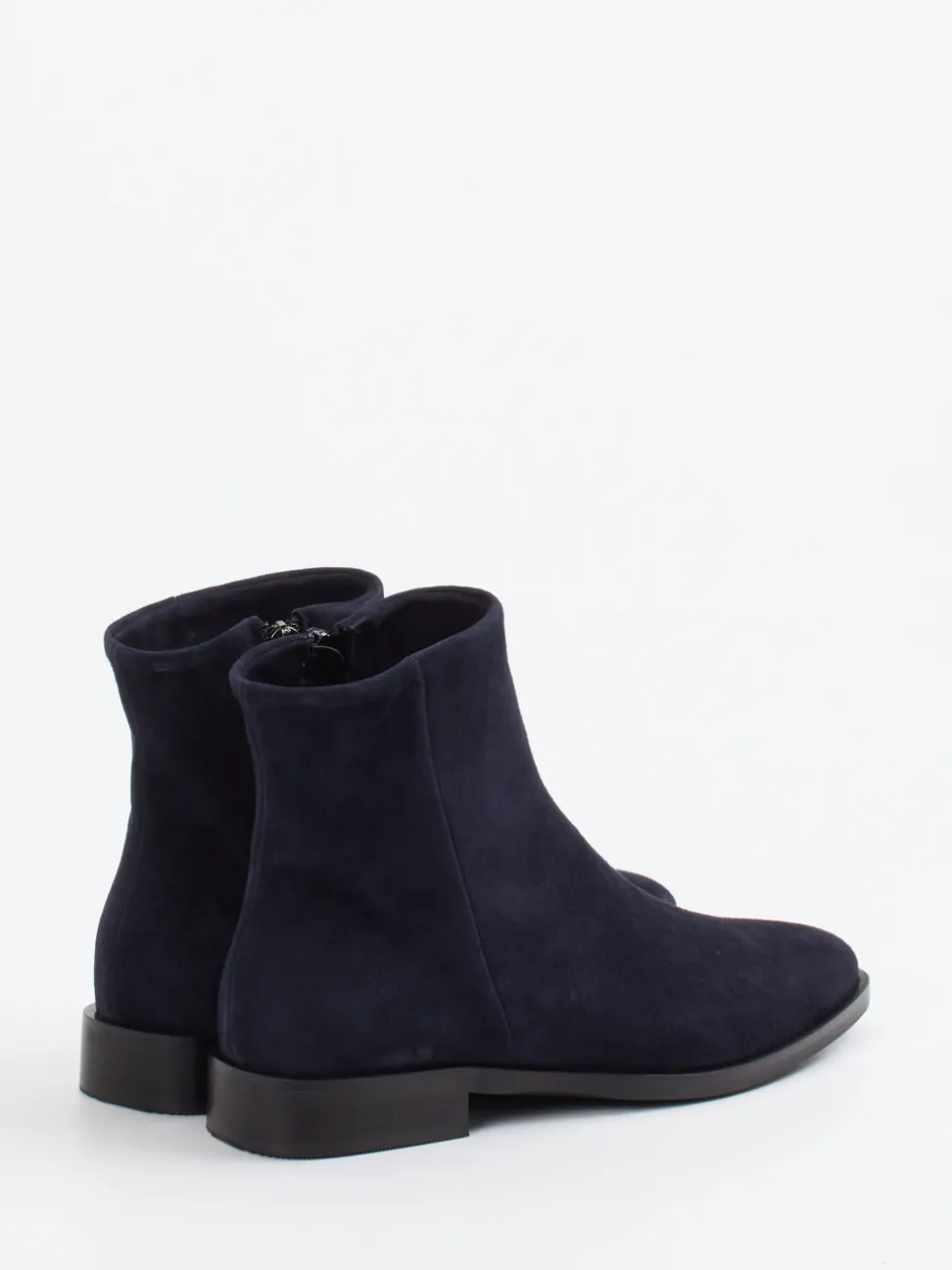 Andrea Puccini – Stiefelette aus Veloursleder dunkelblau
